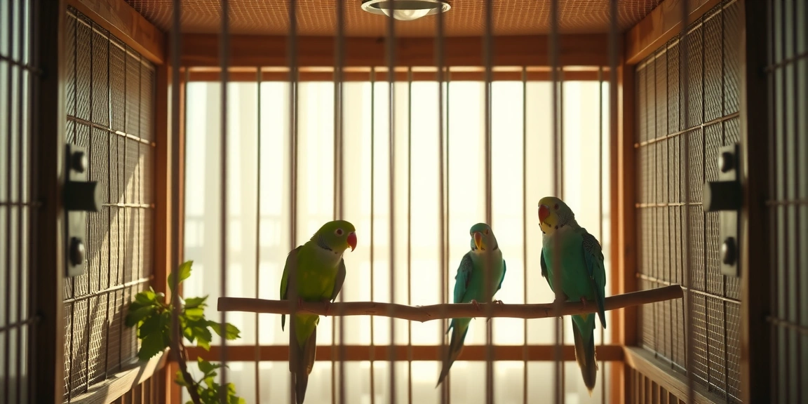 Illustration for Parakeet vs. Lovebird Cages: Comparing Bar Spacing and Setup Needs