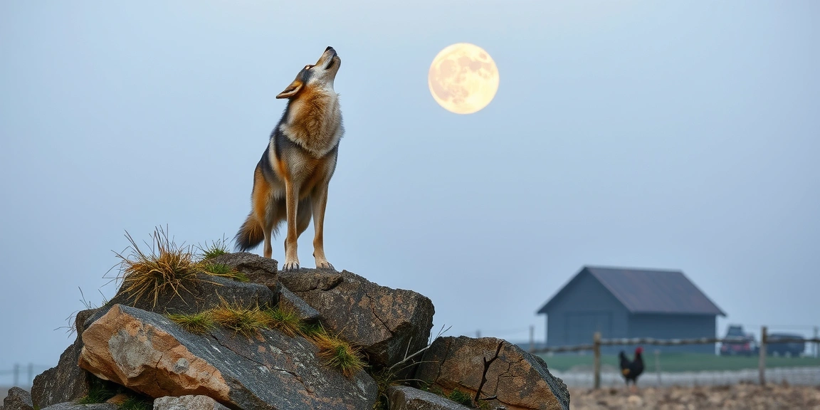 Illustration for Understanding Wolf Howls Near Your Home and Protecting Poultry